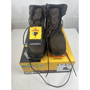 Herman Survivor Steel Toe Work Shoes Black Lace Up Mens 13